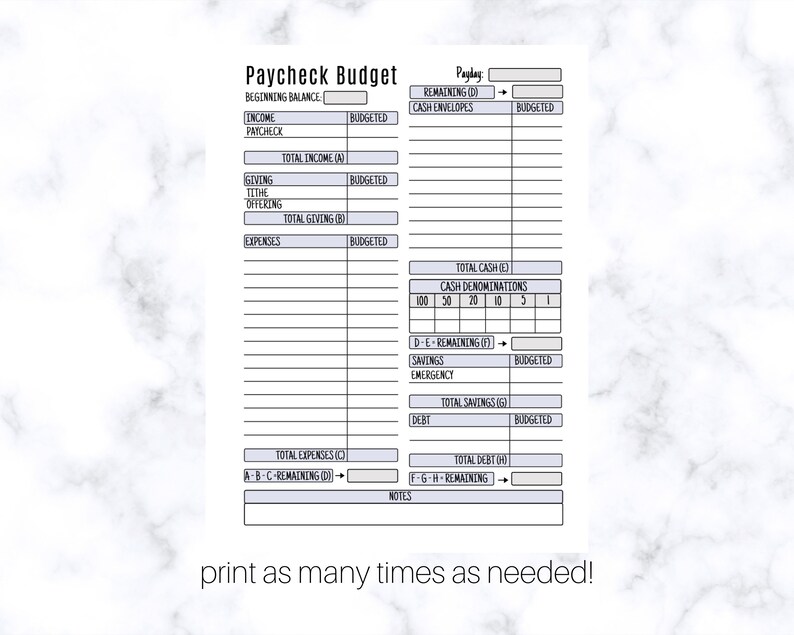 Budget Planner with cover Budget Printable INSTANT DOWNLOAD | Etsy