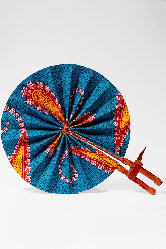 african print hand fan