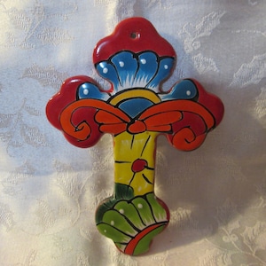 Red Ceramic Wall Cross