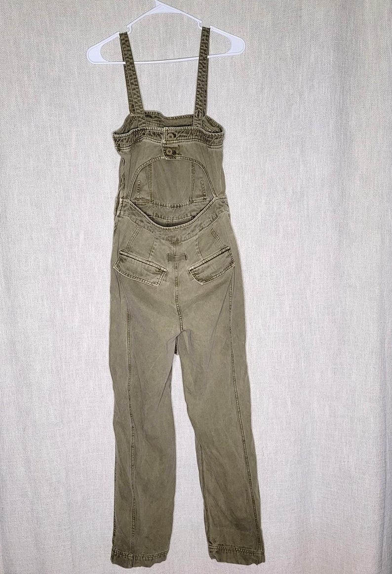 Free People Go West Tie Waist Utility Jumpsuit/Overalls Size XSmall image 4