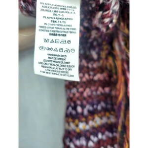 Cárdigan abierto de punto con flecos color burdeos talla XS de Free People imagen 4