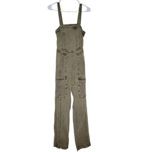Free People Go West Tie Waist Utility Jumpsuit/Overalls Size XSmall image 1