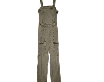 Free People Go West Tie Waist Utility Jumpsuit/Overalls Size XSmall