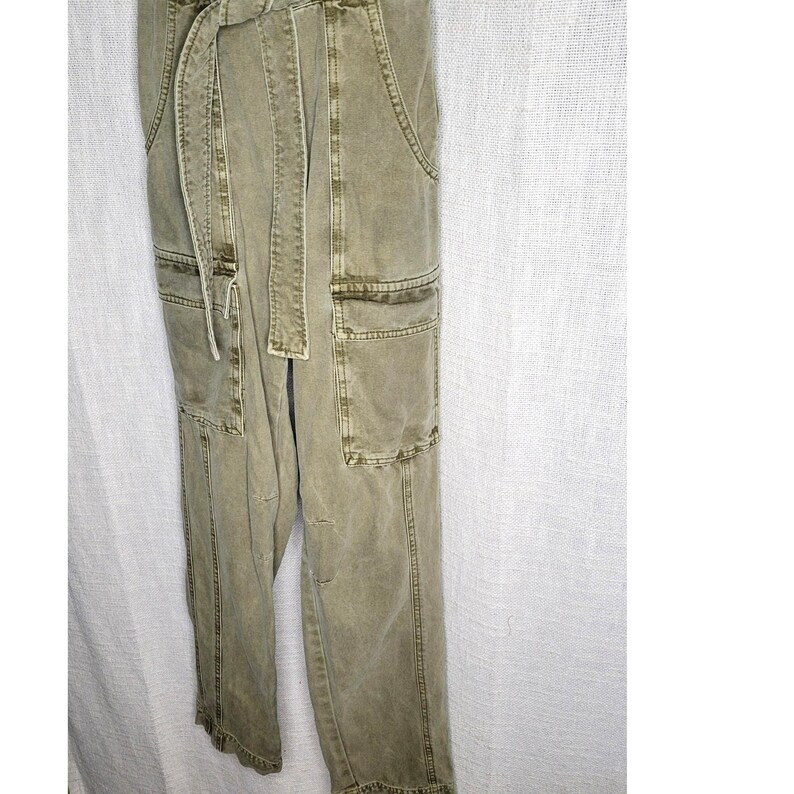 Free People Go West Tie Waist Utility Jumpsuit/Overalls Size XSmall image 3
