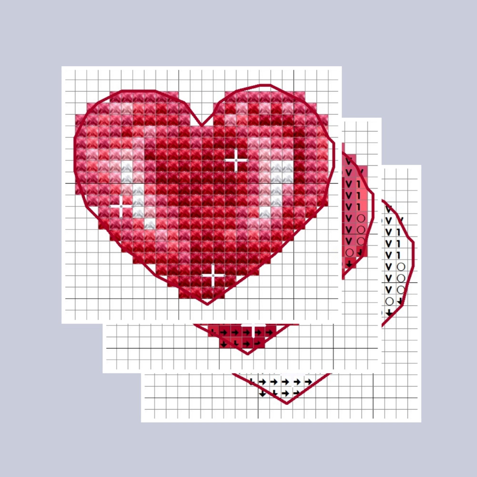 all star embroidered hearts