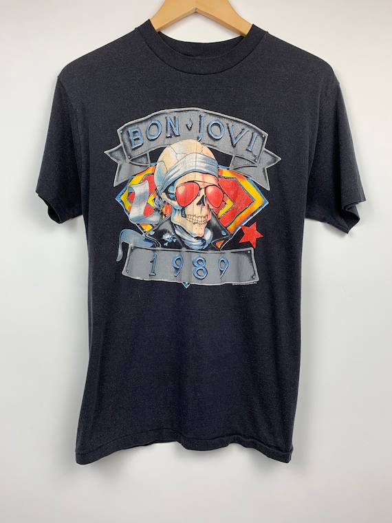 Vintage 1989 Bon Jovi Rocks The Earth Tour T Shirt ne… - Gem Vintage 1989 Bon Jovi Rocks The Earth Tour T Shirt ne… - Gem