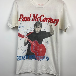Vintage Paul McCartney World Tour 1993 Band T Shirt Beatles