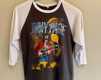 Vintage Led Zeppelin & Jimmy Page T-shirt 70's/80's - Etsy