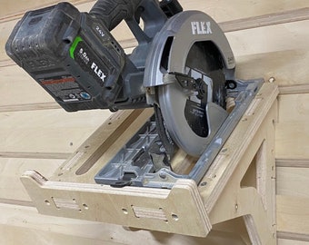 CNC Files for Wood French Cleat Circular Saw Holder - French Cleat Wall CNC Router Files Circular Saw Holder Mount Storage