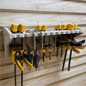CNC Files for Wood French Cleat Clamp Storage Rack - French Cleat Wall CNC Router Files Trigger Clamp Holder Storage Rack
