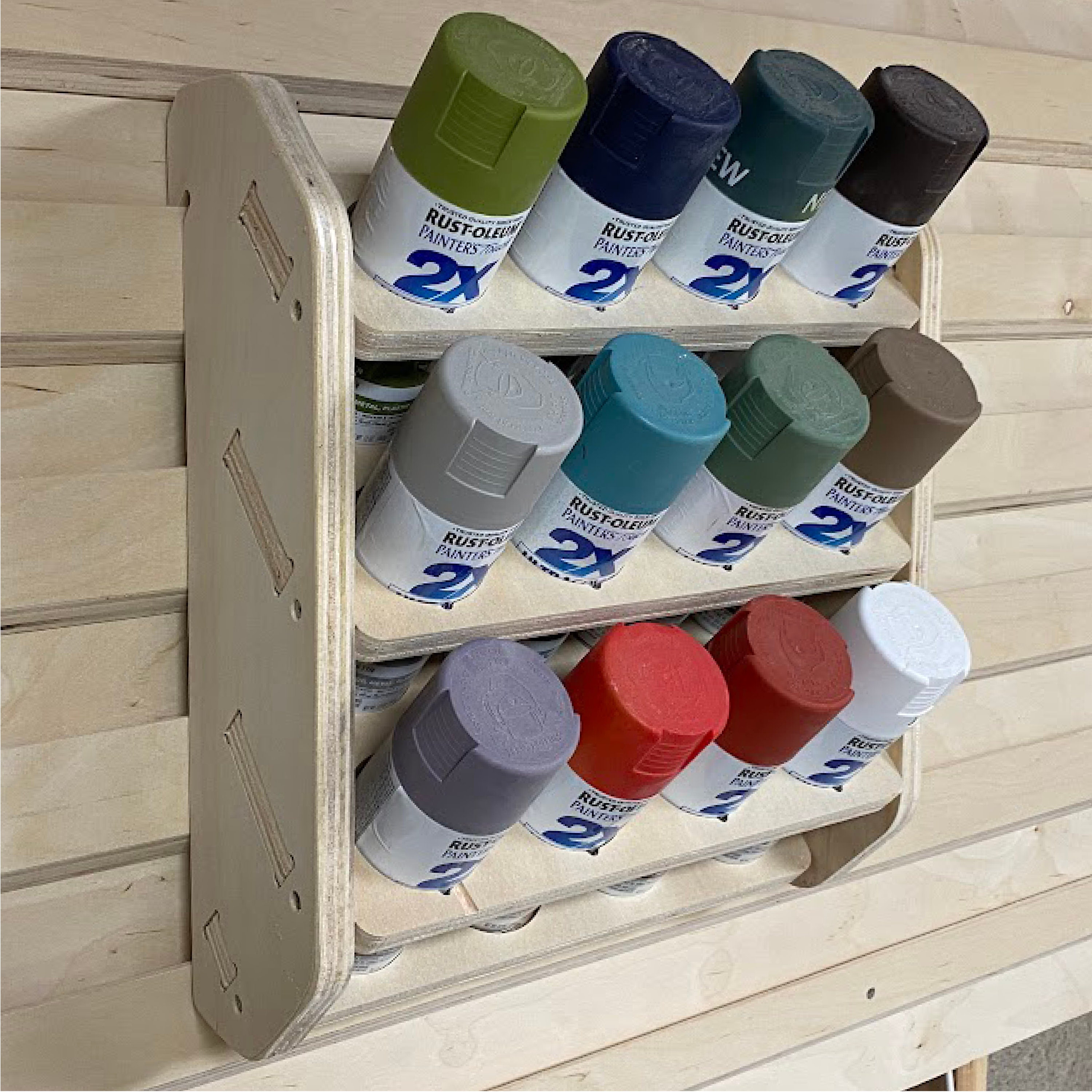 CNC Files for Wood French Cleat Spray Can Rack Holder French Cleat