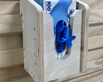 French Cleat Disposable Rubber Glove Dispenser, CNC Files for Wood Project French Cleat Glove Storage Holder Fusion Vcarve CRV DXF svg Files