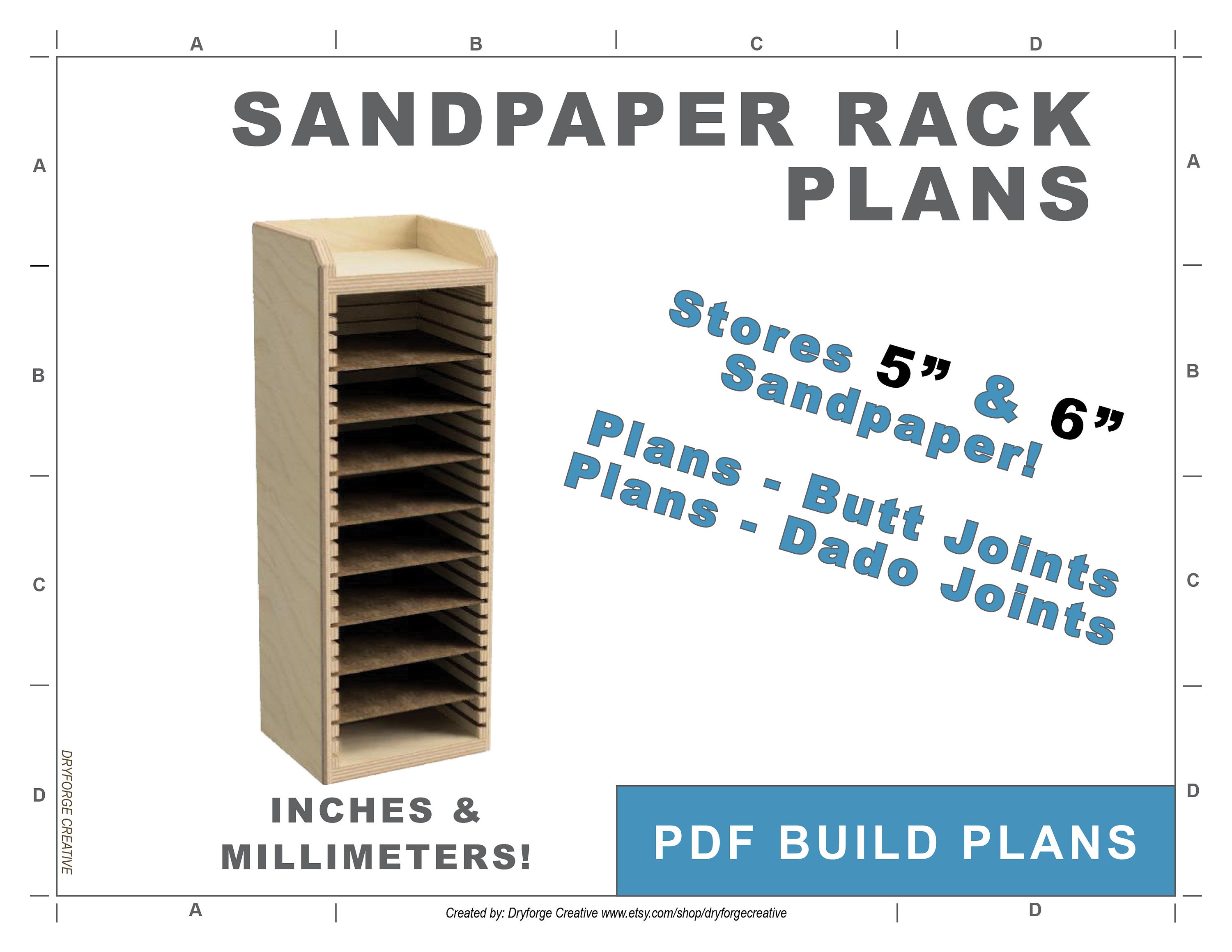 PDF Build Plans Sandpaper Storage Rack Shelf For 5 inch And 6 Etsy