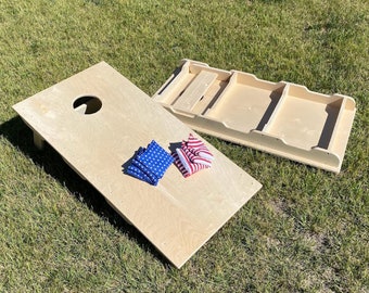 Official Size Cornhole Boards CNC Router Design File Fusion 360 VCarve Pro CRV dxf SVG Files