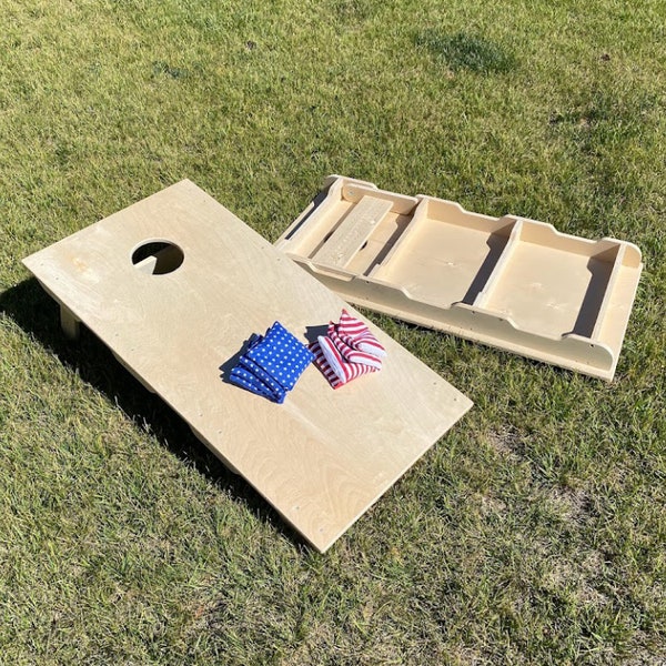 Offizielle Größe Cornhole Boards CNC Fräser Design Datei Fusion 360 VCarve Pro CRV dxf SVG Dateien