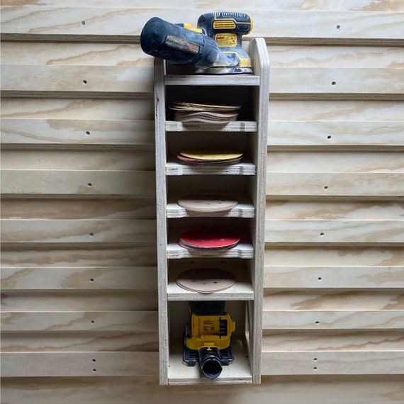 DIY Sandpaper Storage Rack - Girl, Just DIY!