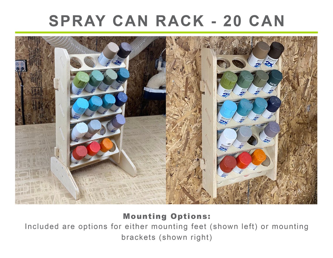 CNC Files for Wood Spray Can Rack 20 Can Spray Can Holder Etsy