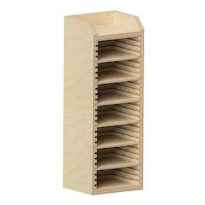 Sandpaper Storage Rack CNC Files for CNC Router, CNC Router Your Own Sandpaper Rack, Fusion 360 step svg dxf Files for Shapeoko X-Carve