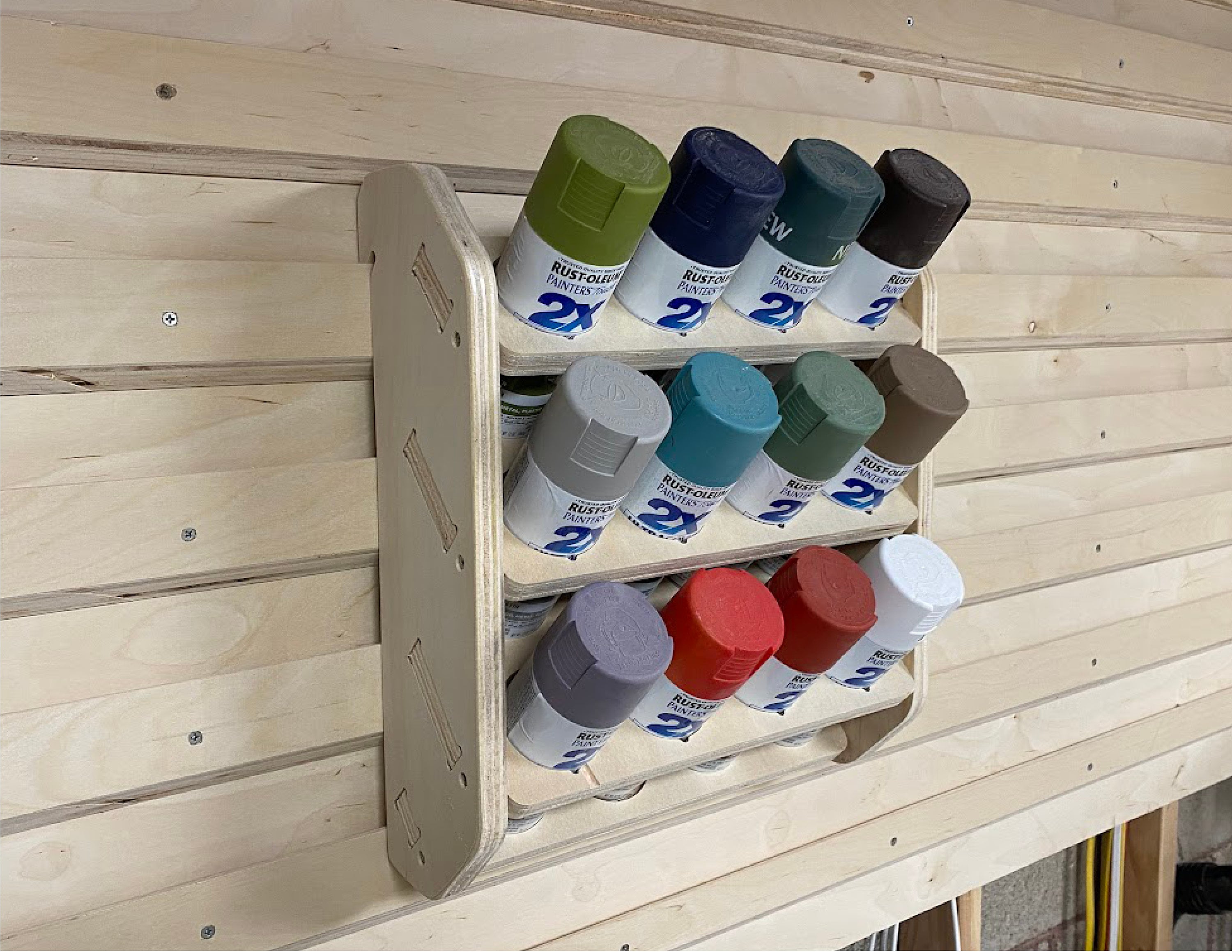 CNC Router Files French Cleat Wall Spray Can Rack Spray Can Etsy