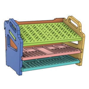 CNC Router Files French Cleat Router Bit Holder Rack, Drill Bit Organizer, Endmill Storage CNC Files for Wood