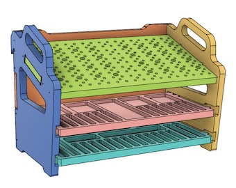 CNC Router Files French Cleat Router Bit Holder Rack, Drill Bit Organizer, Endmill Storage CNC Files for Wood