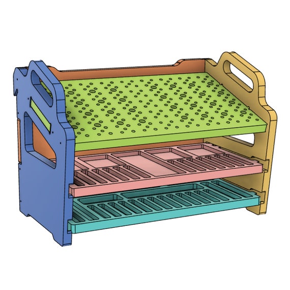 CNC Router Files French Cleat Router Bit Holder Rack, Drill Bit Organizer, Endmill Storage CNC Files for Wood