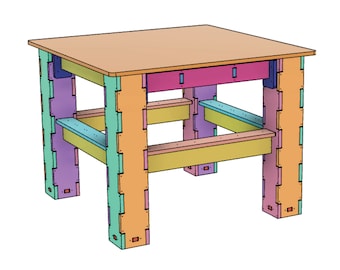 4x4 Workbench Table CNC Table Files , Workbench Plans,  Fusion 360 STEP dxf eps svg illustrator design files