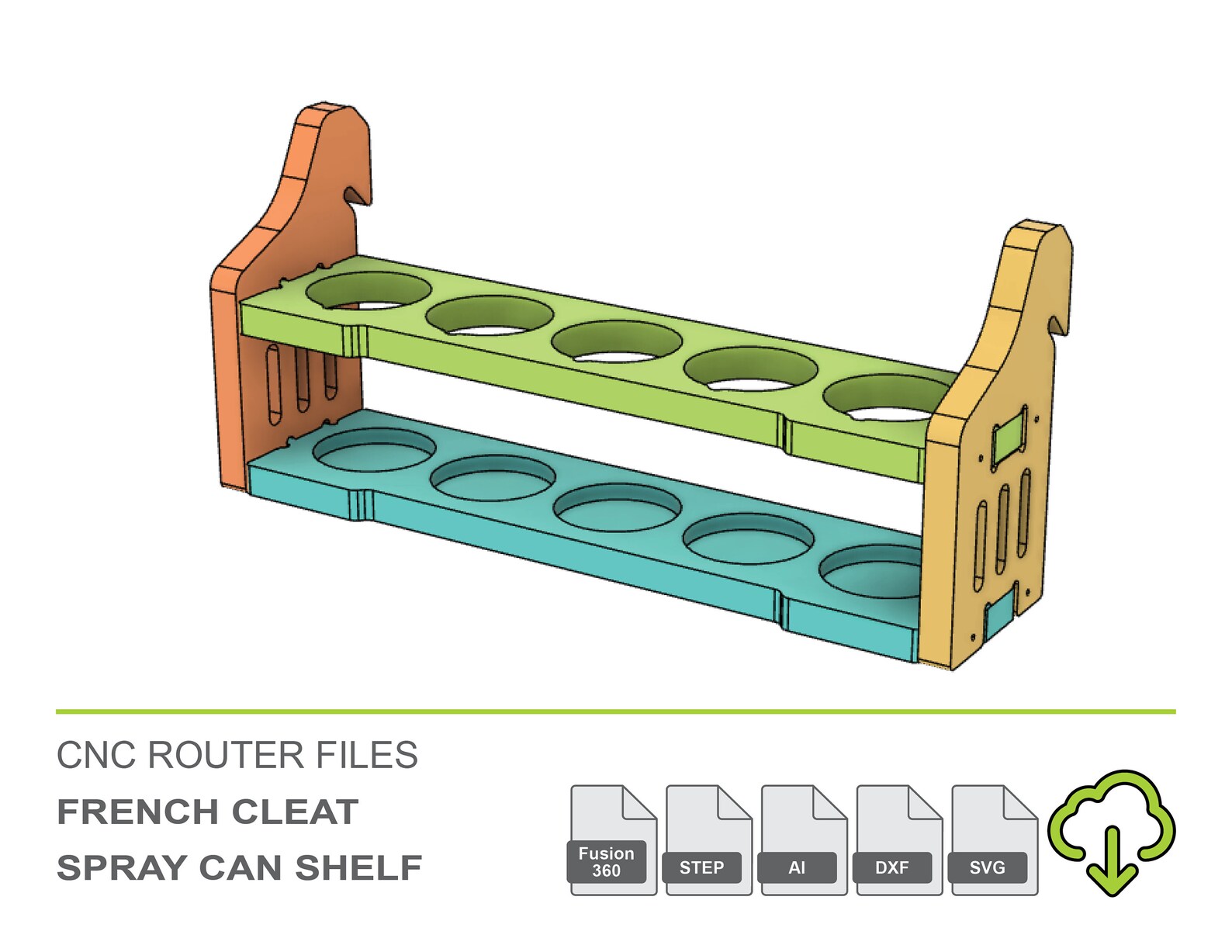 CNC Files for Wood French Cleat Spray Can Holder SVG French Etsy