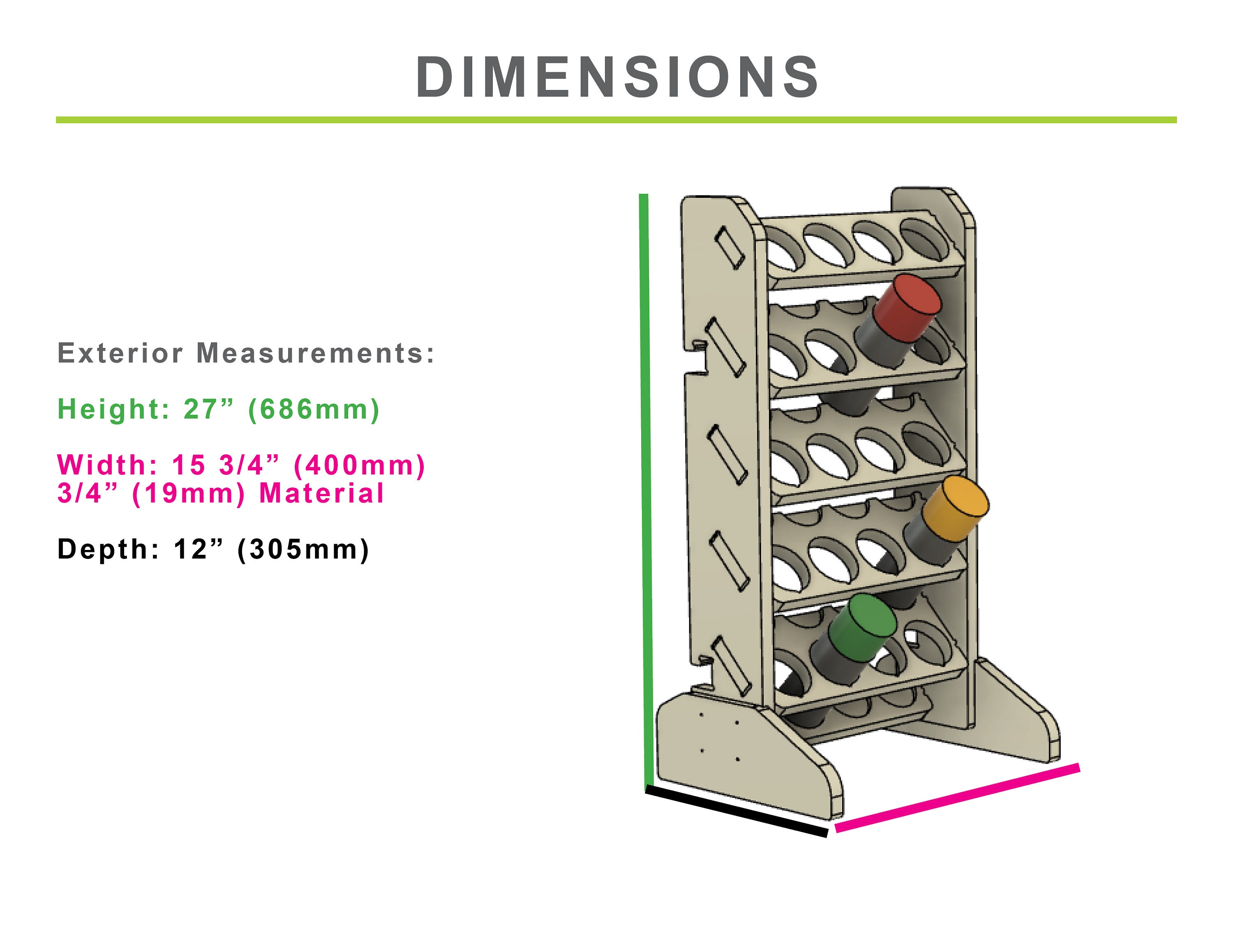 CNC Files for Wood Spray Can Rack 20 Can Spray Can Holder Etsy