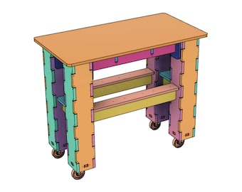 2x4 Workbench Table CNC Table Files , Workbench Plans,  Fusion 360 STEP dxf eps svg illustrator design files