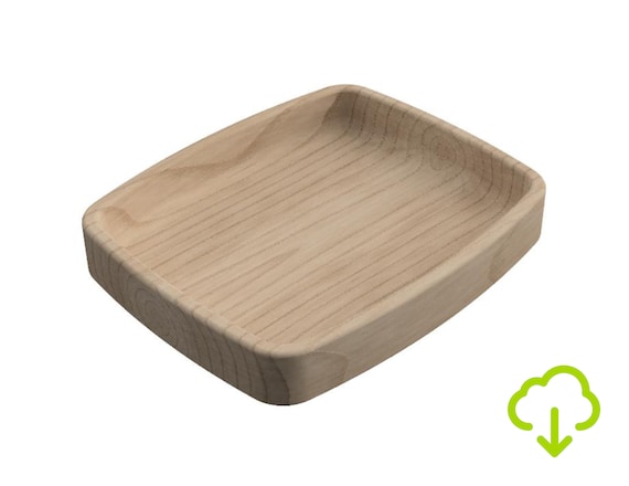CNC Router FIle Serving Tray Catch All Tray, 3D Model File, 3D Printer File, Fusion360 step stl files