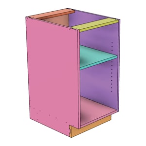 18&quot; Shop Cabinet Carcass CNC Files , Woodworking Shop Cabinet Plans,  Fusion 360 STEP dxf eps svg illustrator design files