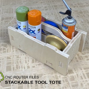 Stackable Tool Tote Box CNC Router Files, CNC Router Your Stackable Took Box, Fusion 360 step svg eps dxf file