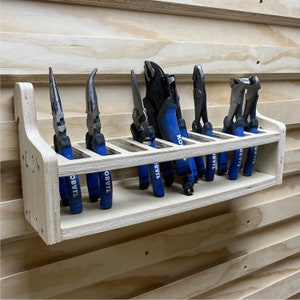 CNC Files for Wood French Cleat Plier Holder SVG - French Cleat Wall CNC Router Files Hand Tool Plier Organizer Shelf