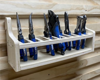 CNC Files for Wood French Cleat Plier Holder SVG - French Cleat Wall CNC Router Files Hand Tool Plier Organizer Shelf