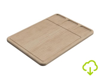 Bandeja de serviço de bandeja de placa de corte de arquivo de roteador CNC, arquivo de modelo 3D, arquivo de impressora 3D, arquivos stl Fusion360 step