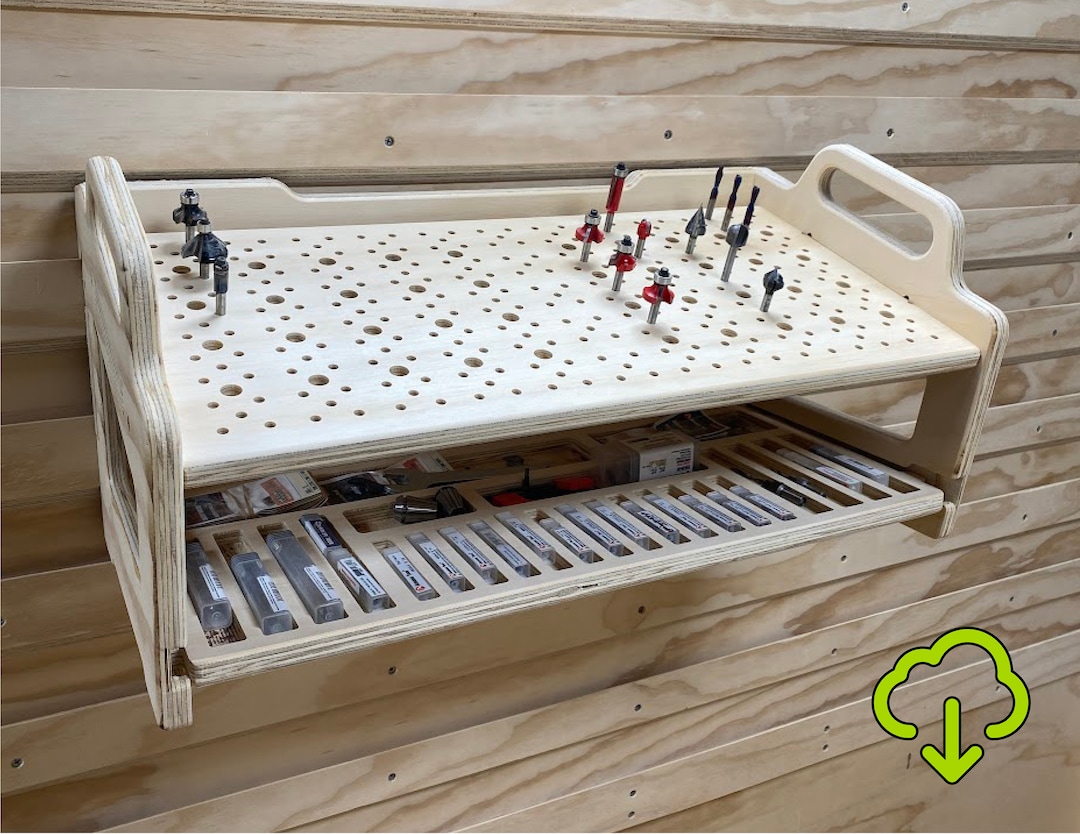 CNC Router Files French Cleat Router Bit Holder Rack Drill Etsy