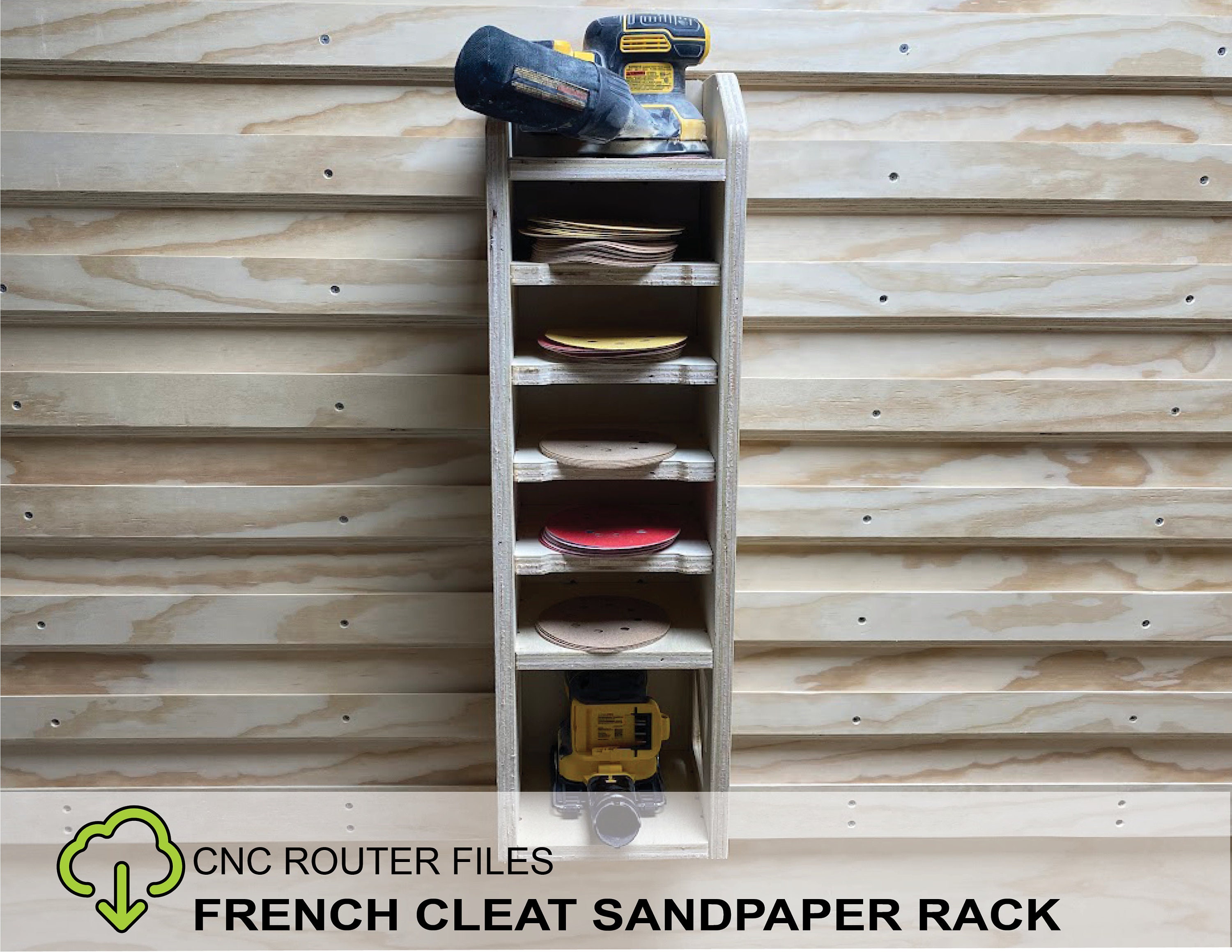CNC Router Files French Cleat Sandpaper Holder Rack CNC Router