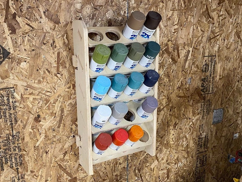 CNC Files for Wood Spray Can Rack 20 Can Spray Can Holder Etsy