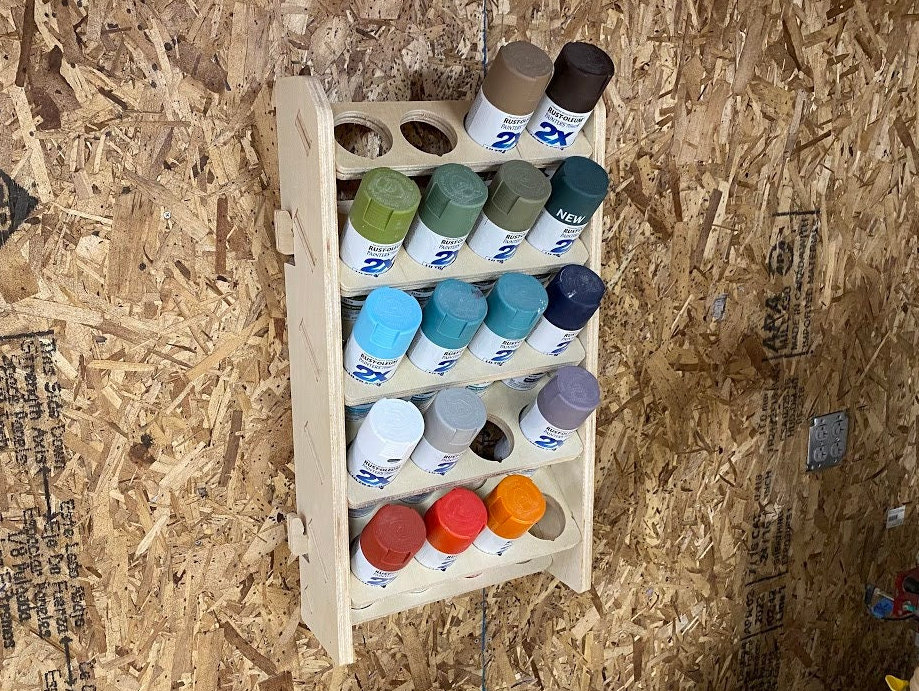 CNC Files for Wood Spray Can Rack 20 Can Spray Can Holder Etsy