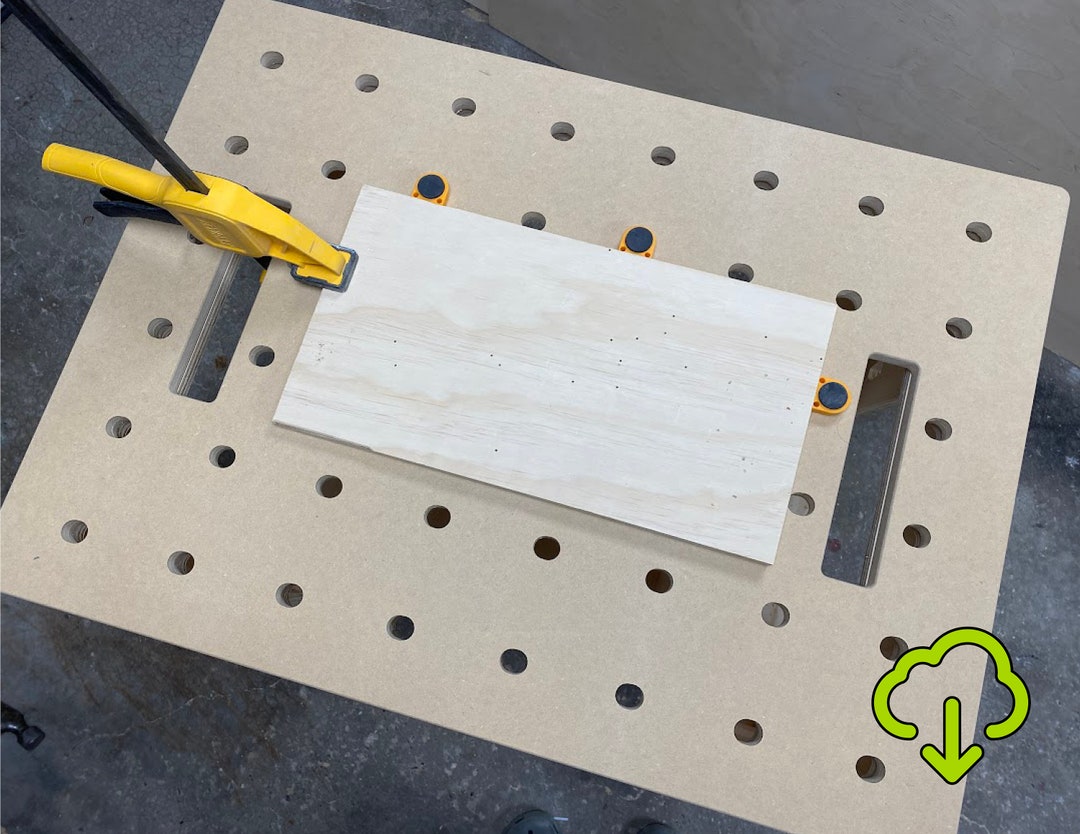 CNC Files for Wood Dog Hole Workbench Top Fusion 360 Full Etsy