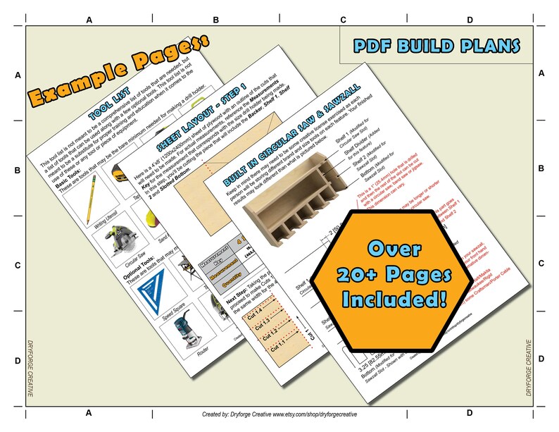 PDF Build Plans Cordless Drill Holder DIY Plans Wall Mounted Etsy