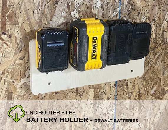 Wall Mounted Battery Holder for Dewalt 20v SVG DXF CNC Router Files Wall Mounted Dewalt Battery Holder Etsy