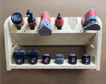 CNC Router Files M12 Tool Holder for Milwaukee M12 Tools, CNC Files for Wood M12 Tool Storage Rack, Fusion 360 Vcarve CRV dxf svg Files