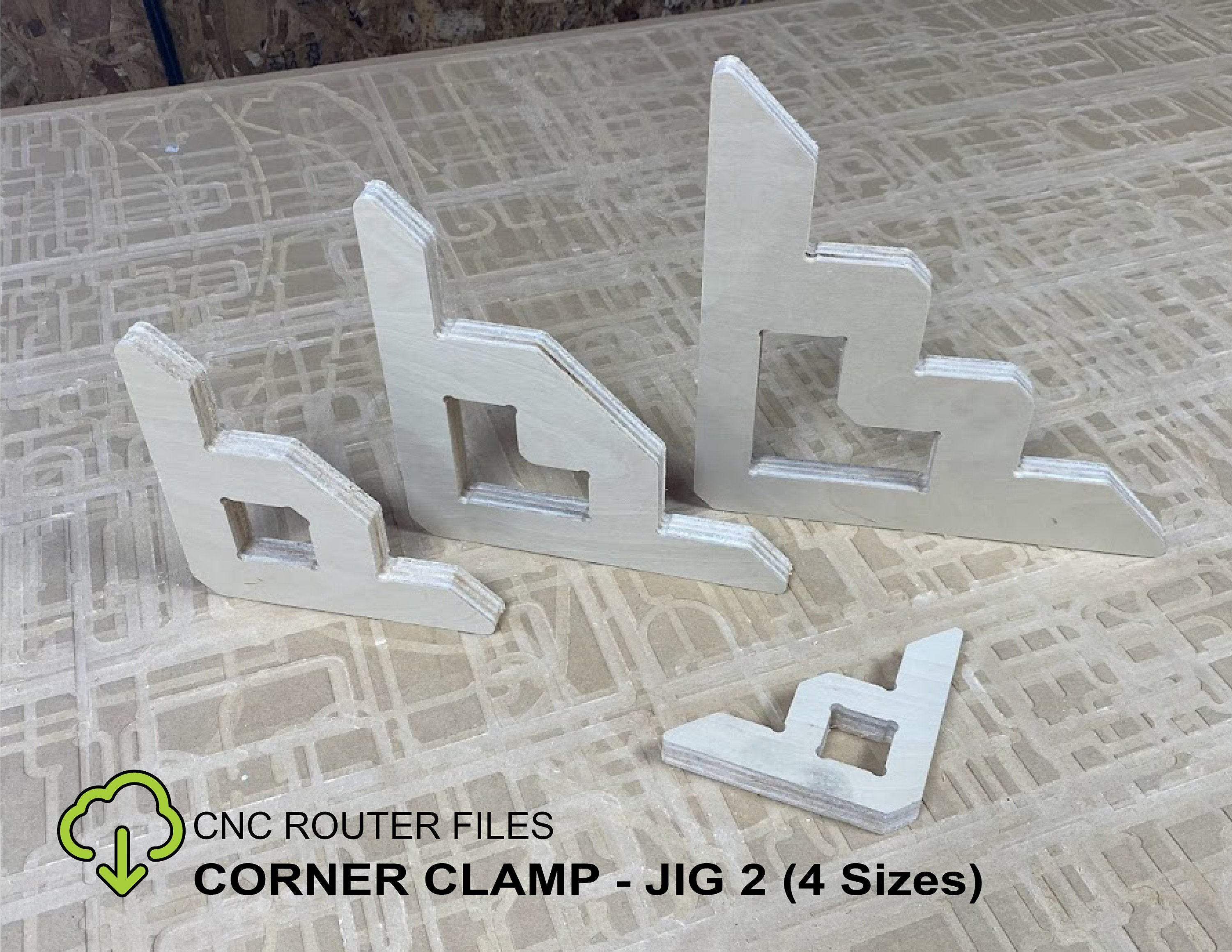 Corner Clamp Jig 2 CNC Router Files, Cabinet Squares, Pack of ...