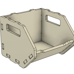 Stackable Storage Bins Organizer CNC Router Files, CNC Router Your Storage Bins, Fusion 360 step svg eps dxf file