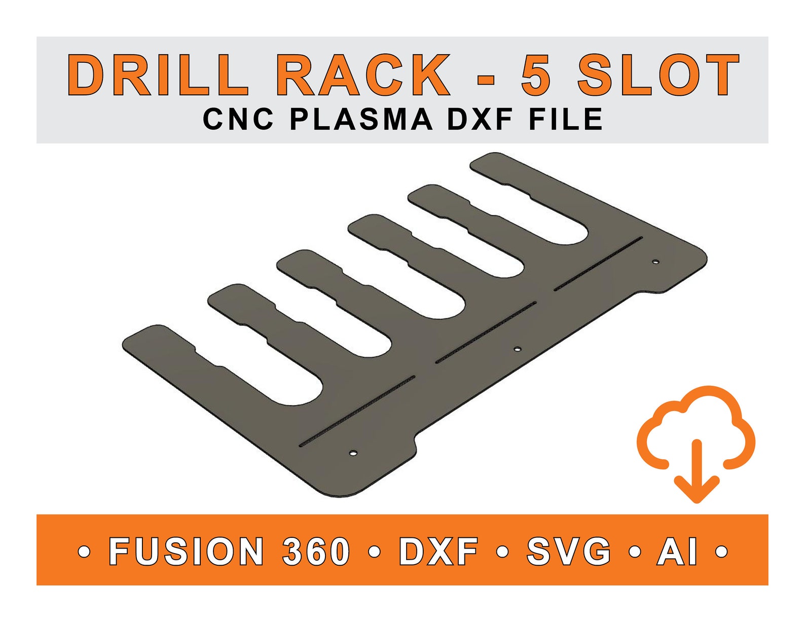 5 Slot Cordless Drill Holder Storage Rack DXF Digital Design Etsy