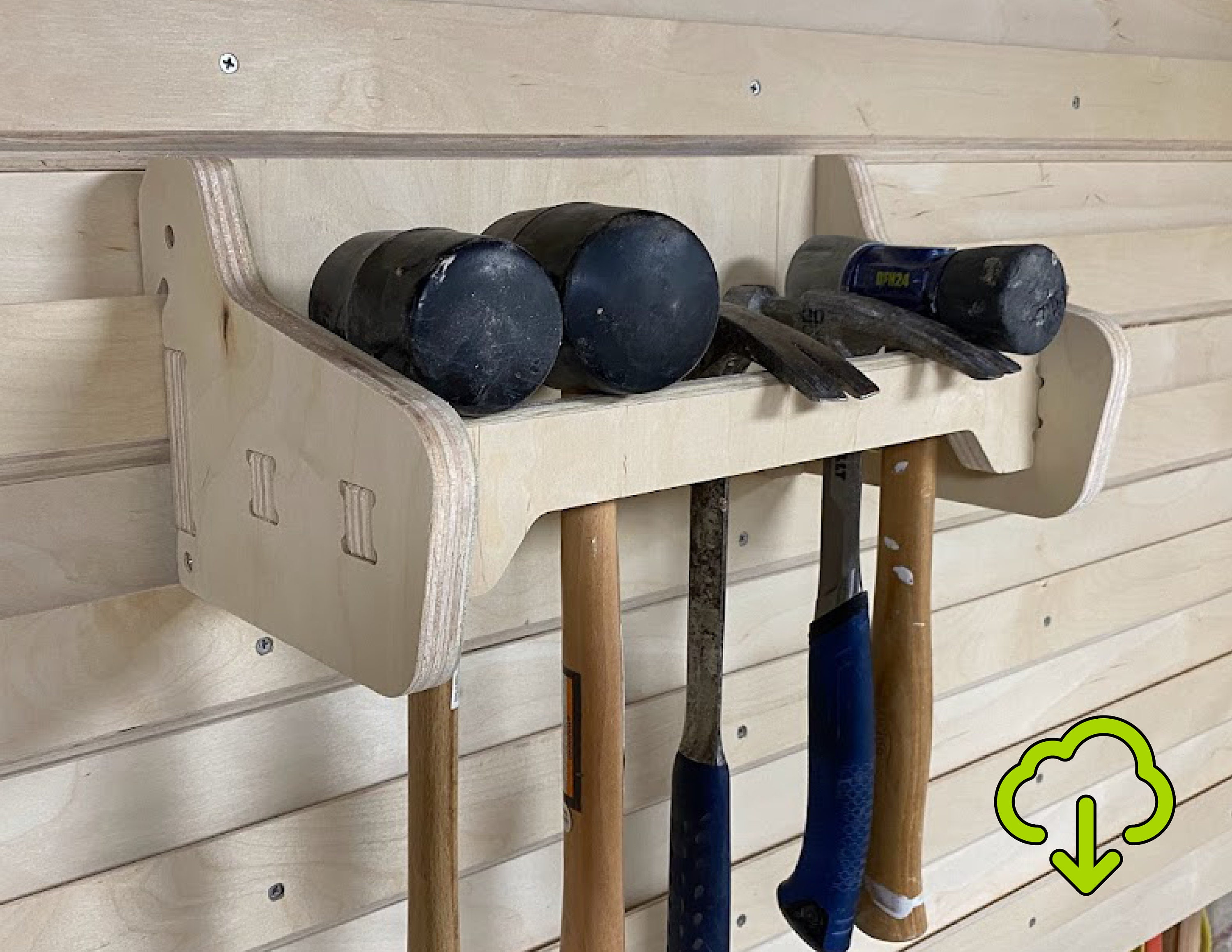 CNC Files for Wood French Cleat Hammer Storage Rack - French Cleat