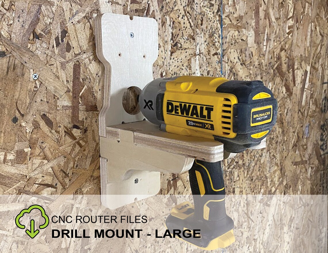 CNC Router Files Cordless Drill Mount Large Etsy