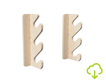 CNC Router Yard Tool Storage Rack Files, Shovel Rack Yard Tool Storage Rack Project, 3D CAD Fusion 360 STEP dxf svg design files